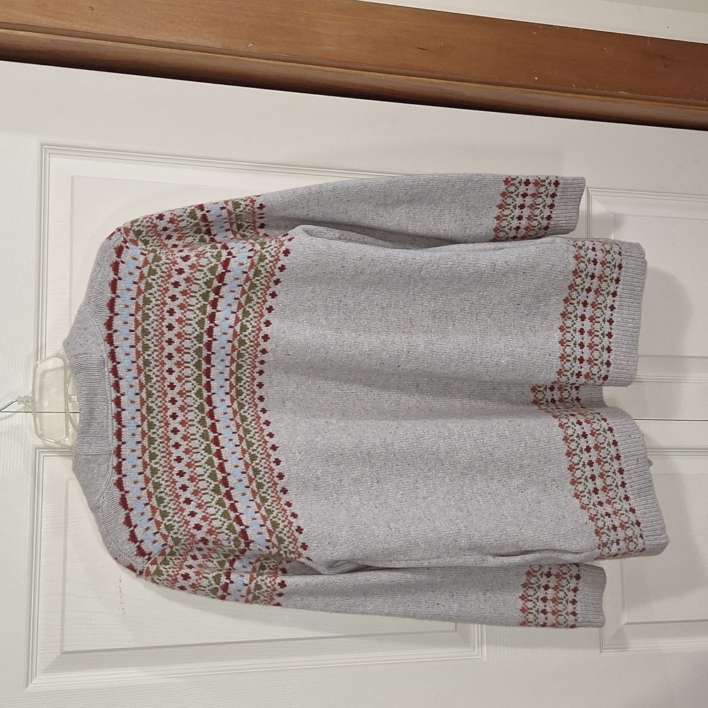 Orvis 100% wool cardigan sweater - southwestern gray - L - Picture 2 of 7